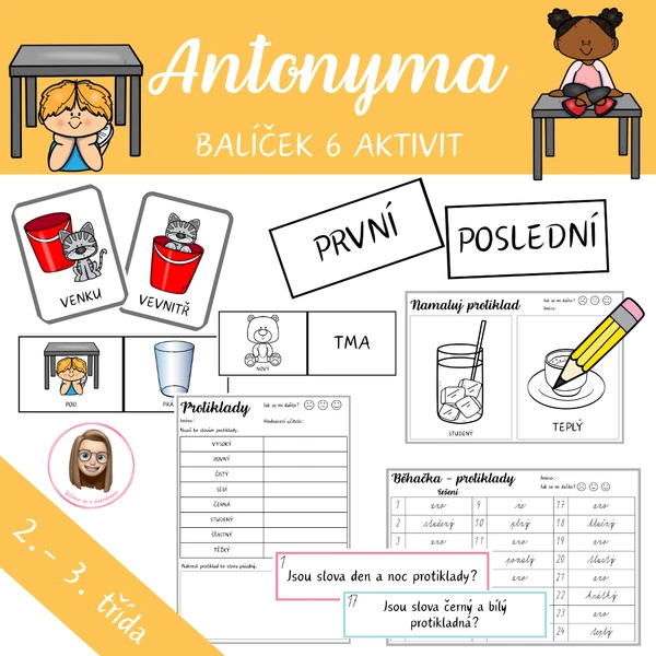 Antonyma - balíček aktivit
