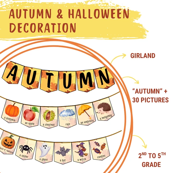 Autumn & Halloween decoration - girlanda