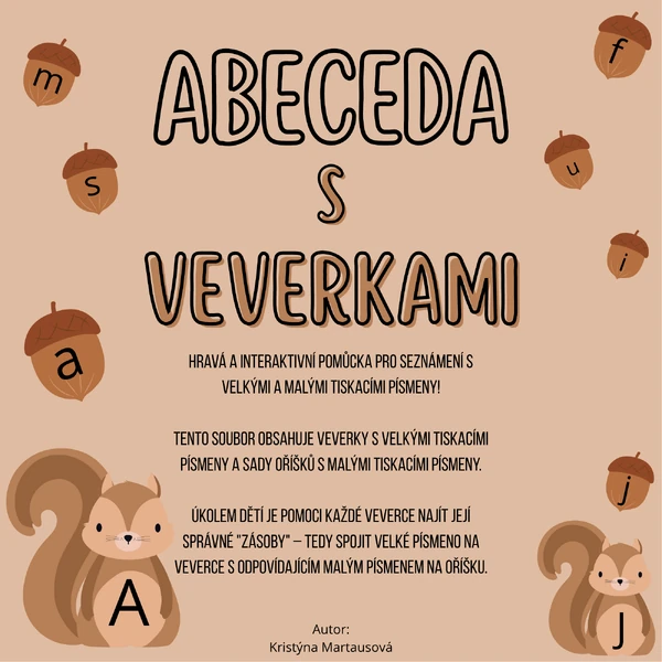 Abeceda s veverkami - Poznáváme písmena