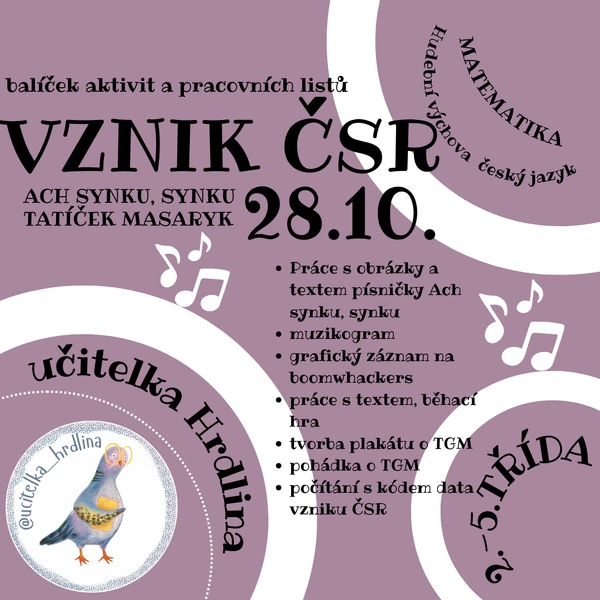 VZNIK ČSR - balíček aktivit