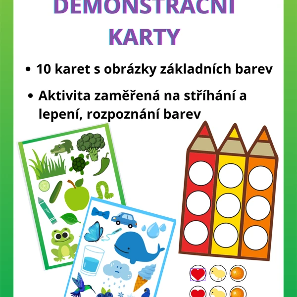 Demonstrační karty barev + aktivita