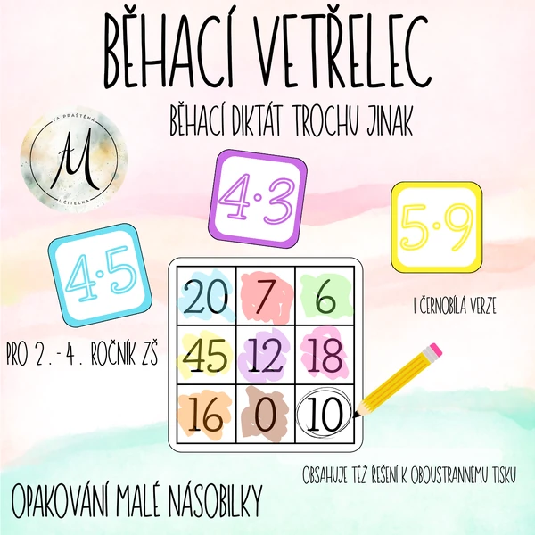 Běhací vetřelec - opakování malé násobilky