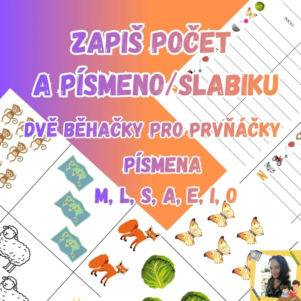 Zapiš počet a písmeno/slabiku (M, L, S, A, E, I, O)