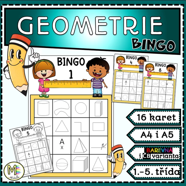 GEOMETRIE - BINGO - ZÁKLADNÍ POJMY