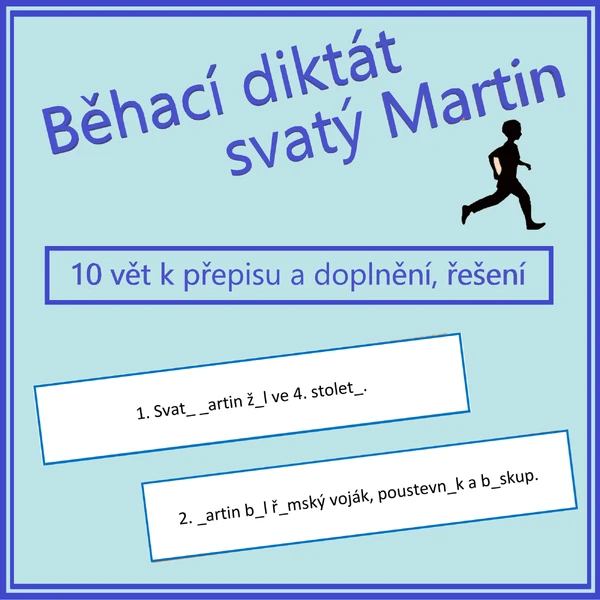 Běhací diktát - svatý Martin