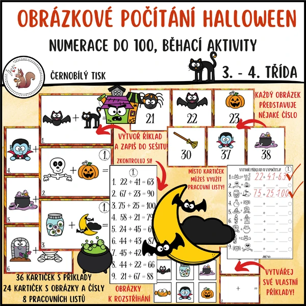 Obrázkové počítání Halloween
