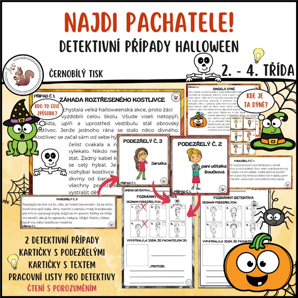 Najdi pachatele - detektivní případy Halloween