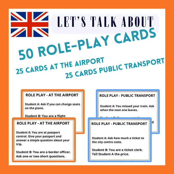 ROLE PLAY AIRPORT AND PUBLIC TRANSPORT CARDS