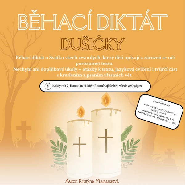Dušičky - Běhací diktát