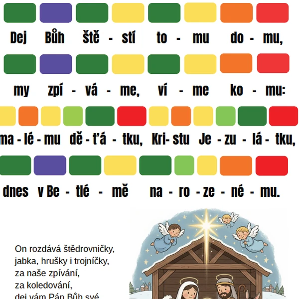 Dej Bůh štěstí - barevné hraní s doprovodem