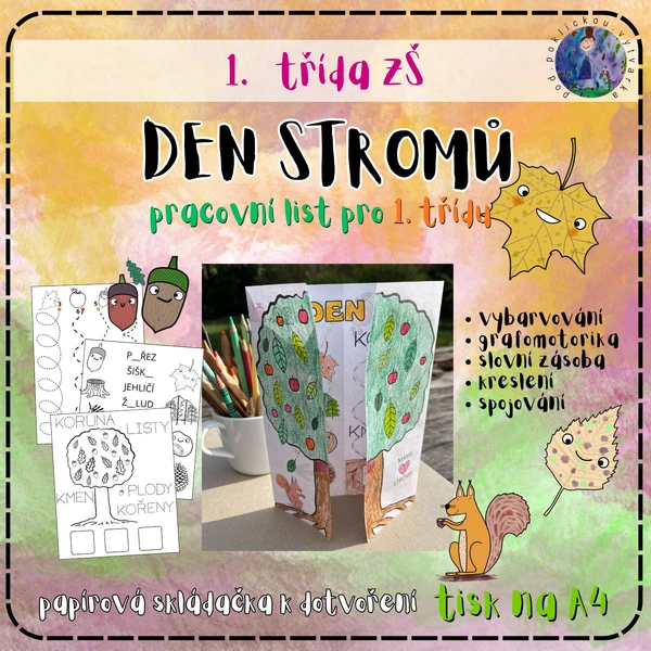 Den stromů - pracovní skládačka pro 1. třídu