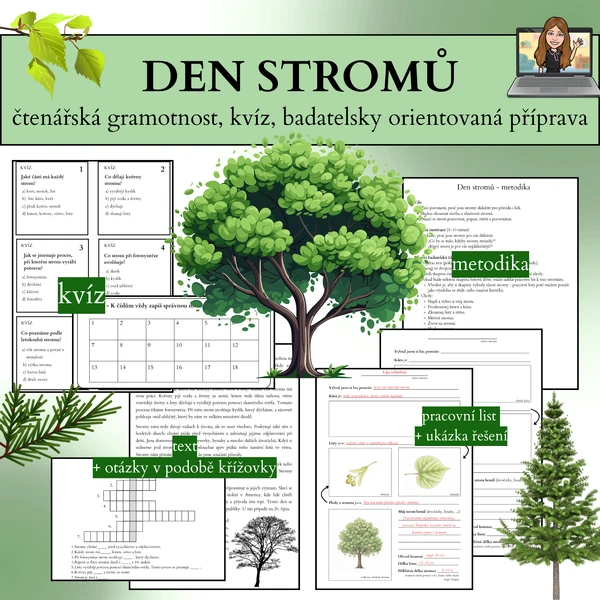 Den stromů - čtenářská gramotnost, badatelství, kvíz
