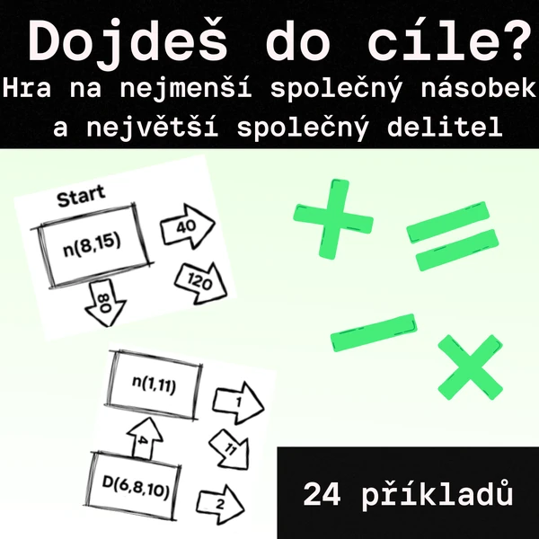 Hra - "Dojdeš do cíle?" - nejmenší společný násobek a největší společný dělitel