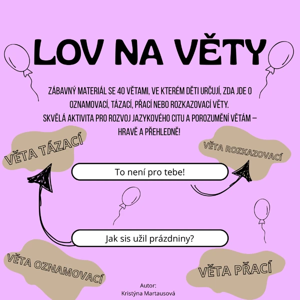 Druhy vět - Lov na věty