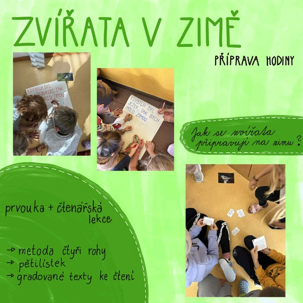 Příprava zvířat na zimu - čtenářská lekce
