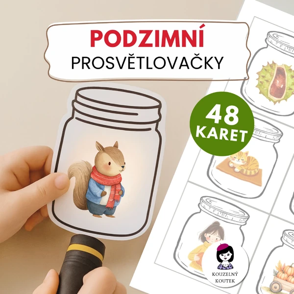 Prosvětlovací obrázky | podzimní prosvětlovačky | podzim | stíny | stínohrátky