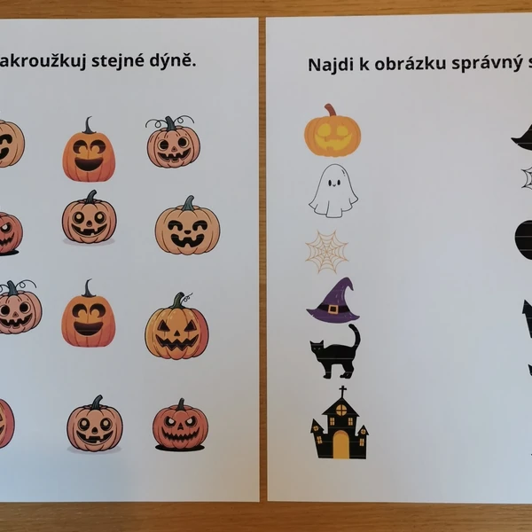 Halloweenské pracovní listy