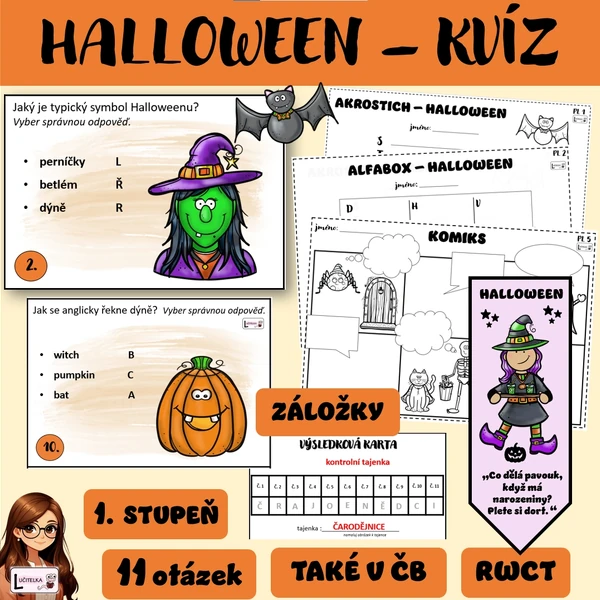 Halloween - edukační kvíz a pracovní listy 