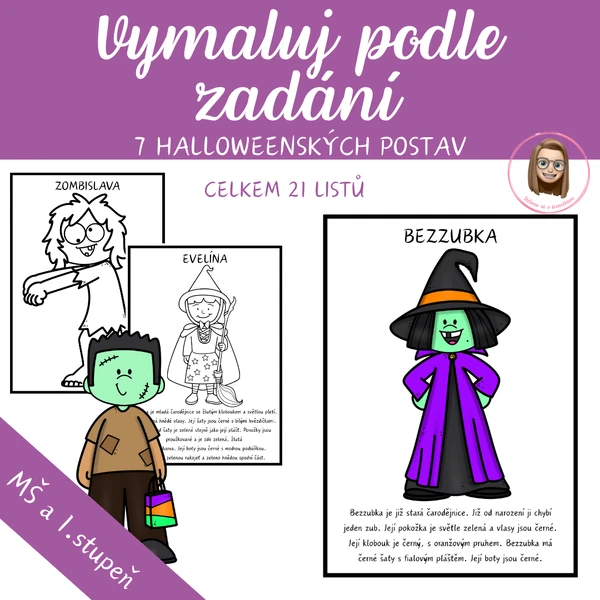 Vymaluj podle zadání - HALLOWEEN