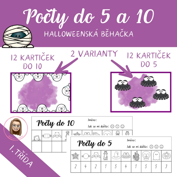 Halloween - počty do 5 a 10