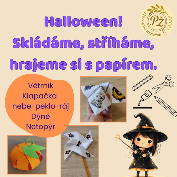 Halloweenské hry s papírem - skládáme, stříháme, lepíme