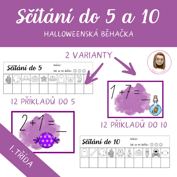 Halloween - sčítání do 5 a 10