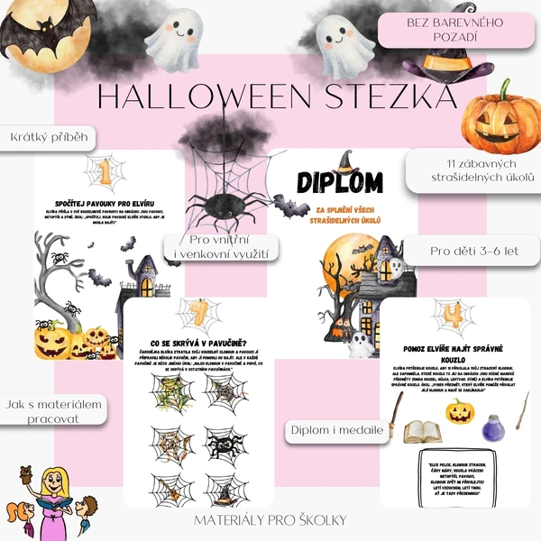Halloween stezka - bez barevného pozadí