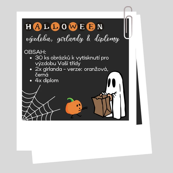 Halloween - výzdoba, girlandy & diplomy