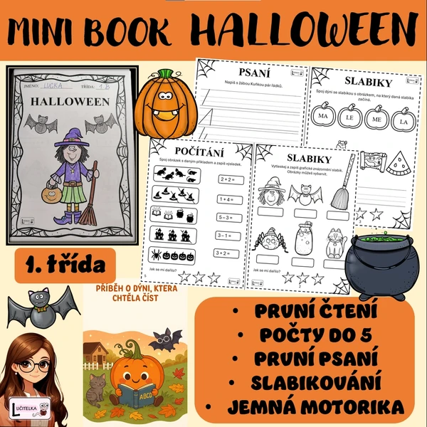 Mini book Halloween - 1. třída