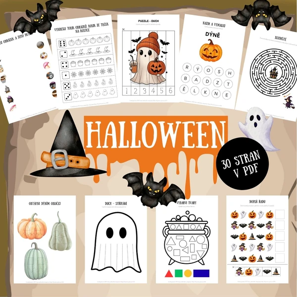 Halloween - soubor aktivit (30 stran)