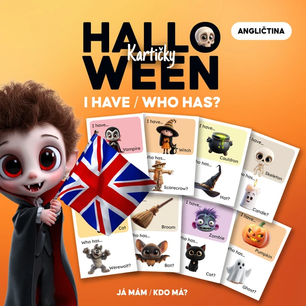 🎃 Halloween kartičky – I HAVE / WHO HAS?