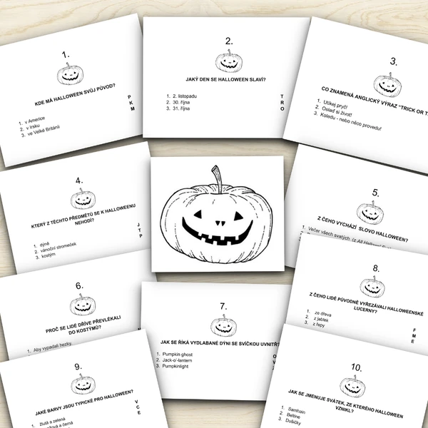 Halloween - stezka / kvíz s tajenkou 🎃