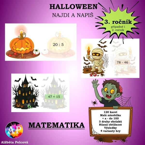 HALLOWEEN - matematika (najdi obrázek)