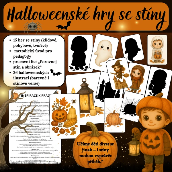 HALLOWEENSKÉ HRY SE STÍNY 🕯️ Zábavné podzimní aktivity pro MŠ a 1. třídu!