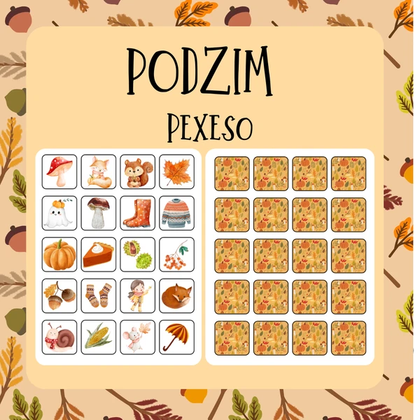 Pexeso - Podzim