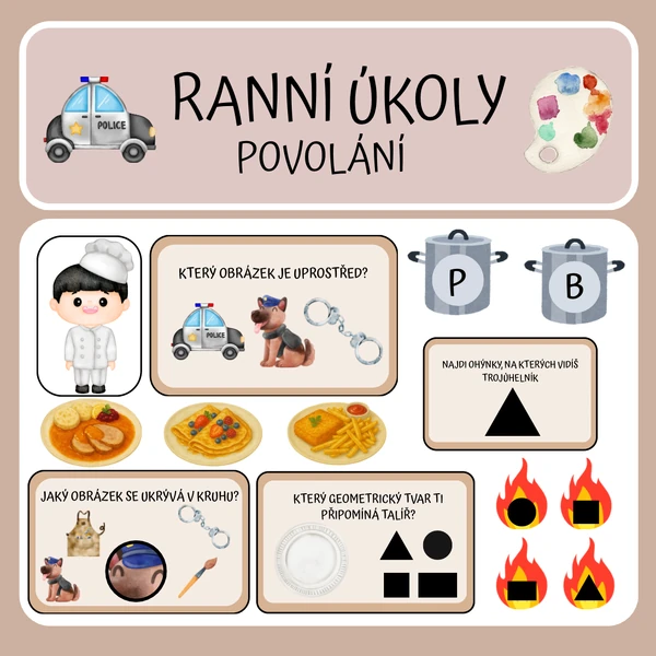 Ranní úkoly - povolání