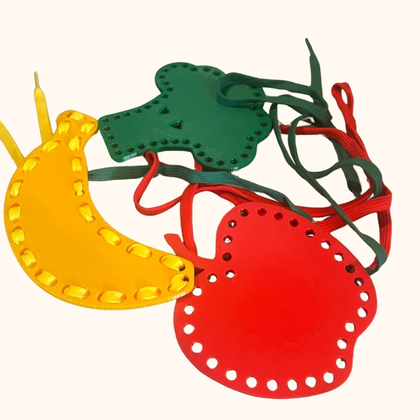 3D tisk - Provlékání (brokolice, jablko, banán a mrkev)