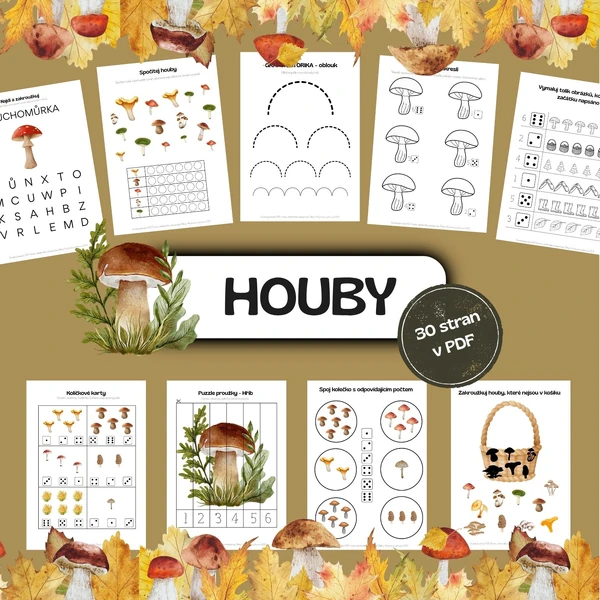 Houby - soubor aktivit
