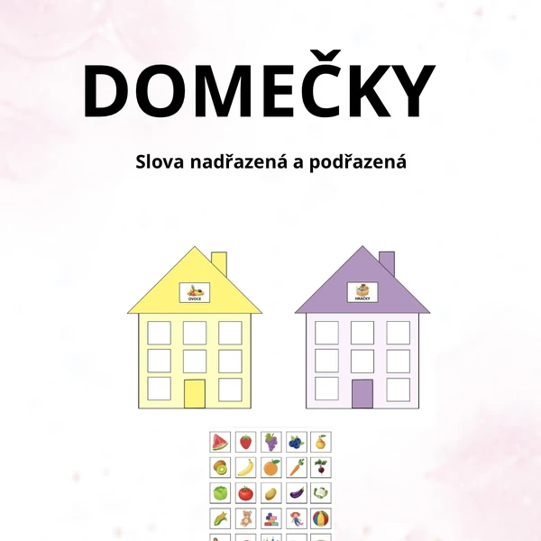 Domečky slova nadřazená a podřazená 