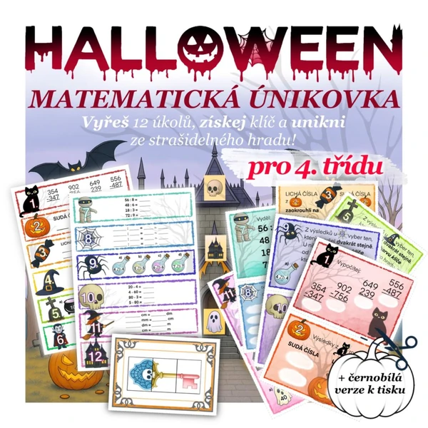 HALLOWEEN - matematická únikovka pro 4. třídu