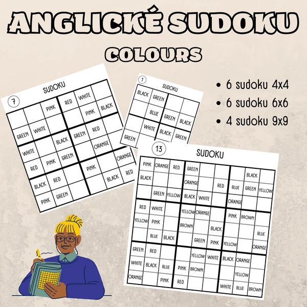 Anglické sudoku - colours