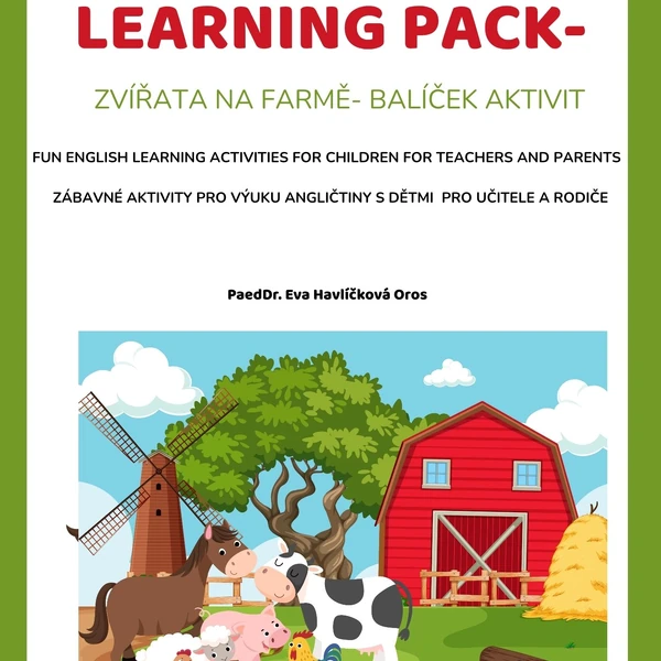 Farm Animals Learning Pack / Zvířata na Farmě- Balíček aktivit 