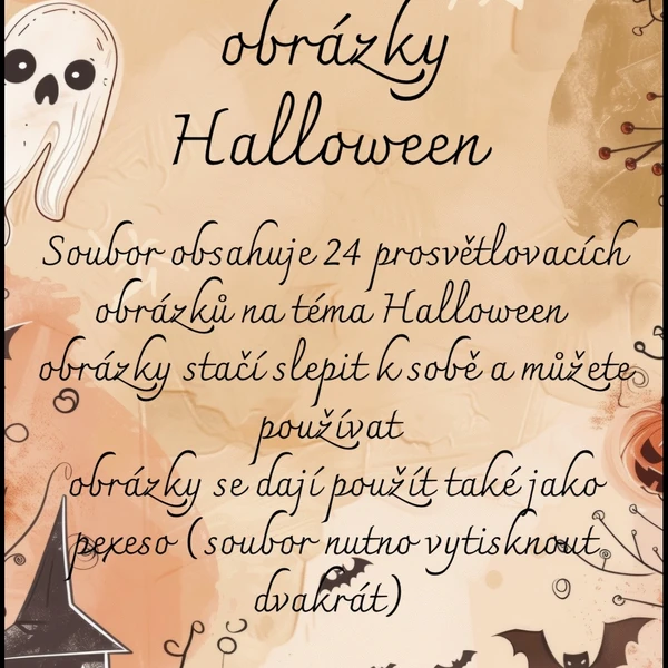 Halloween prosvětlovací obrázky 