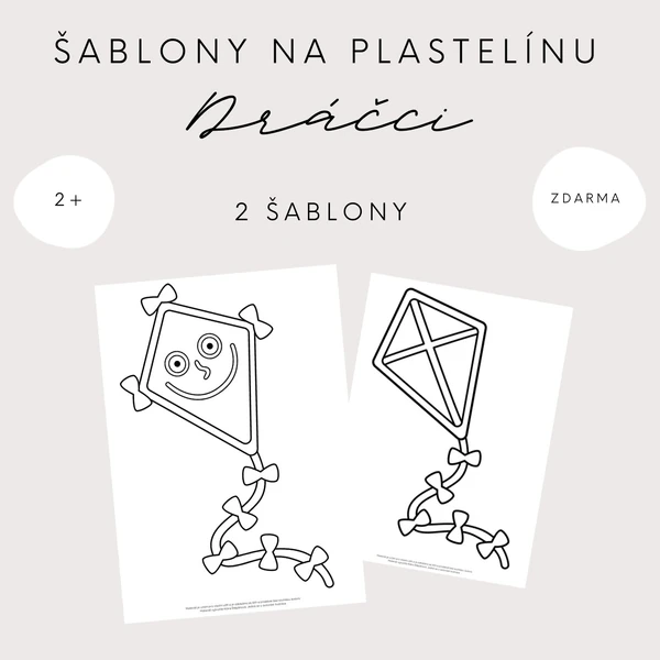 Šablony na plastelínu - Dráčci