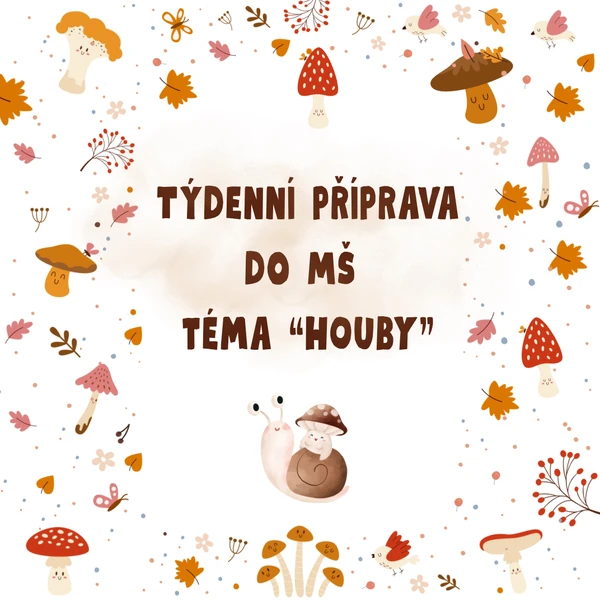 Houby - týdenní příprava do MŠ 