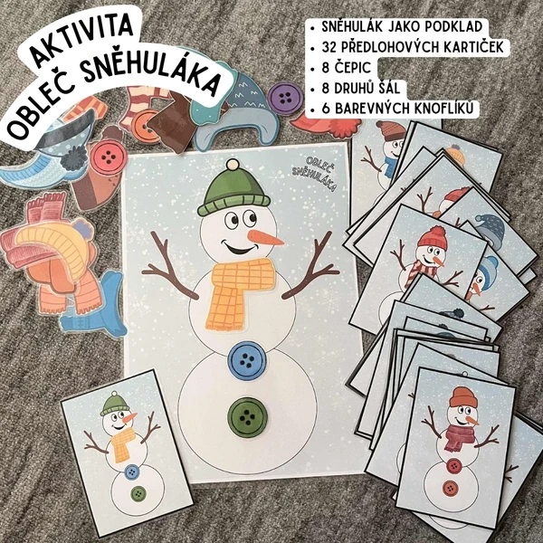 Obleč sněhuláka - zimní aktivita