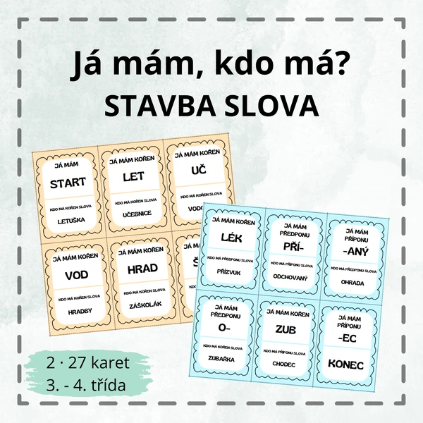 Já mám, kdo má? - stavba slova