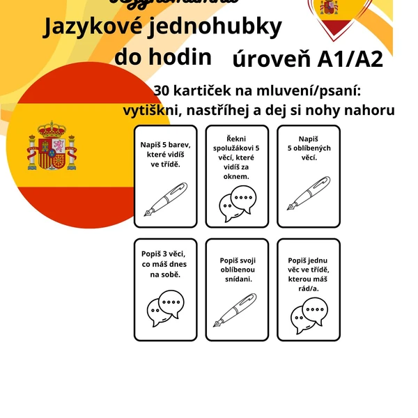 Jazykové jednohubky do třídy: španělština