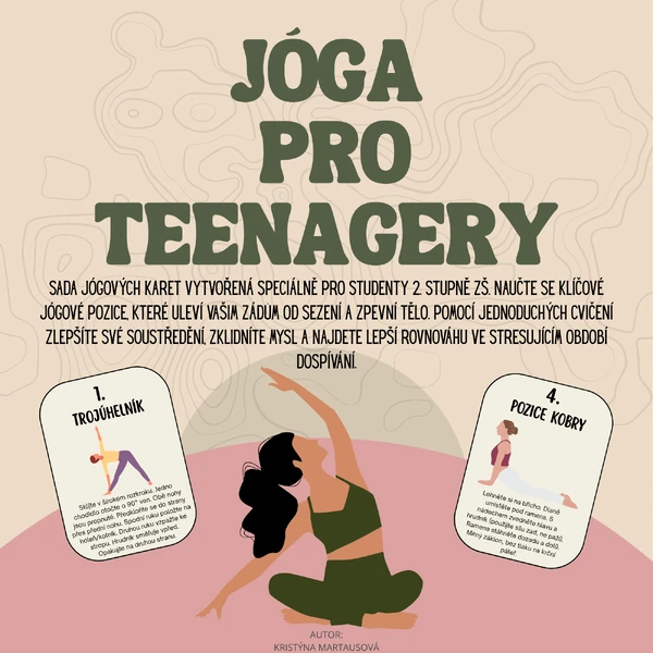 JÓGA PRO TEENAGERY - 20 jógových karet