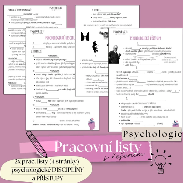 PSYCHOLOGIE - Psychologické přístupy a disciplíny, PL s řešením
